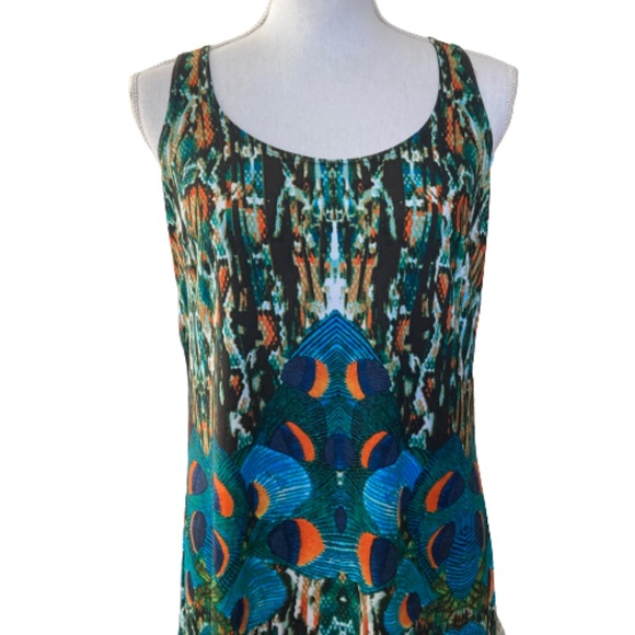 Signature by Robbie Bee Nordstrom Rack Casual PEACOCK Maxi Dress Sleeveless - Picture 7 of 11